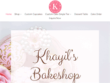 Tablet Screenshot of khayilsbakeshop.com